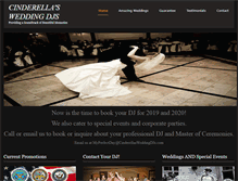 Tablet Screenshot of cinderellasweddingdjs.com